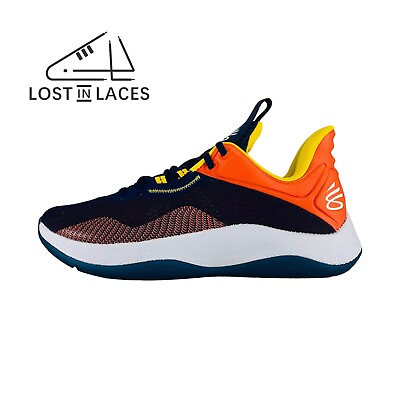 #ad Under Armour Curry HOVR Splash 2 Navy Orange Men#x27;s Basketball Shoes 3025636 400
