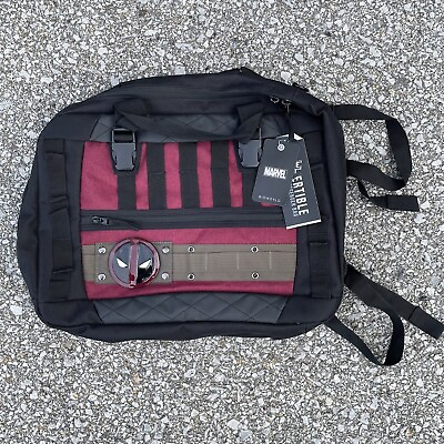 #ad Marvel Deadpool Convertible Backpack Messenger Laptop Bag Bioworld Superhero