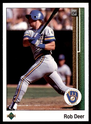 #ad 1989 Upper Deck Rob Deer Baseball Cards #442