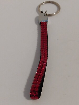 #ad Sparkling Red Wristlet Strap Keyring Accessory
