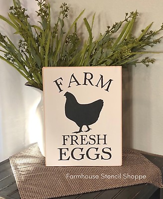 #ad Farm Fresh Eggs Stencil 8quot;x12quot; reusable stencil 5 Mil stencil NOT A SIGN