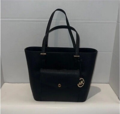 #ad michael kors black jet tote used in great condition