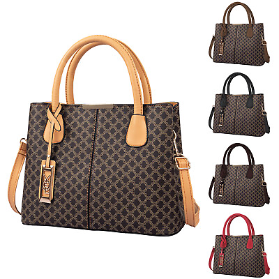 Women Tote Handbag Top Handle Satchel PU Leather Shoulder Messenger Bag Purse