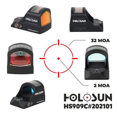 #ad HOLOSΛN MultiReticle Red 2 MOA Dot Solar Reflex Sight Concealed Carry