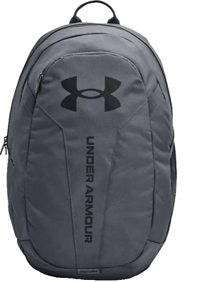 #ad GRAY Under Armour Hustle Backpack Water Resistant School Laptop Rucksack Backpac