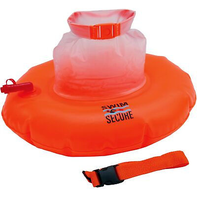 #ad Swim Secure Tow Donut with Integrated Dry Bag High Visibility Orange