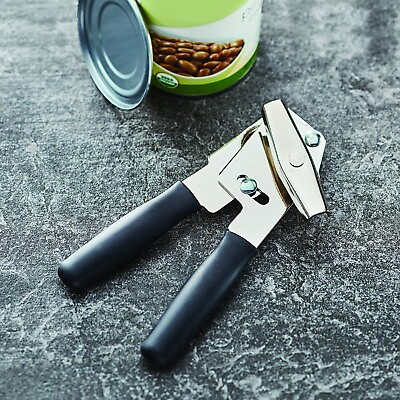 #ad Swing A Way Can Opener Compact Manual Steel With Black Cushion Grips Kitchen NEW