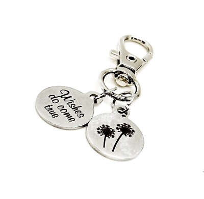 #ad Wishes Do Come True Dandelion Clip On Charm Wish Gift Make Wishes Bag Charm