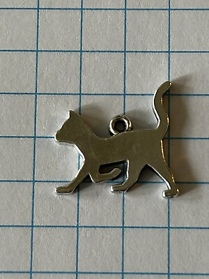 #ad Rare Retired James Avery Sterling Silver Walking Cat Charm