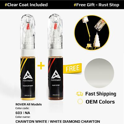 #ad Car Touch Up Paint For ROVER All Models Code: 603 NA CHAWTON WHITE Scratch Fix