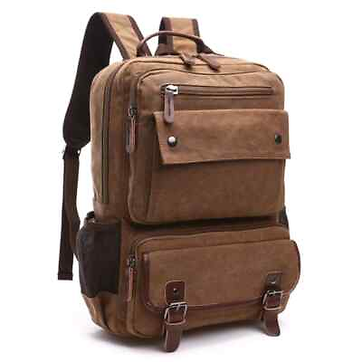 #ad Men vintage Backpack Laptop College Student School Bags for Teenager Backpack
