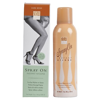 #ad NYCE LEGS Spray On Instant Nylons Dark Beige Make Up For Legs Made in US