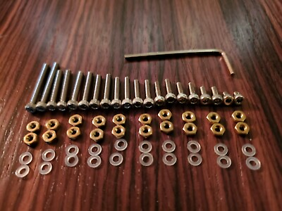 #ad Stainless steel and Brass Headshell Mounting Screws 55 Piece Set