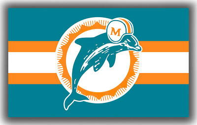 #ad Miami Dolphins Football Team Memorable Retro Flag 90x150cm 3x5ft Fan Best Banner