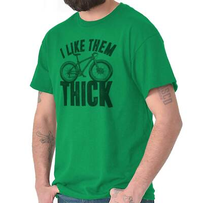#ad Like Them Thick Funny Bike Pun Biker Gift Womens or Mens Crewneck T Shirt Tee