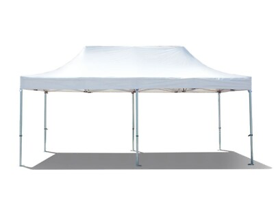 #ad White Pop Up Canopy Tent 13x26 Instant Commercial Gazebo 5 Height Positions 50MM