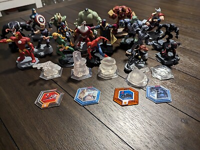 #ad Lot Of Disney Infinity Marvel Characters In Great Condition Barely Used.