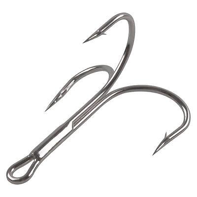 #ad Fishing Hook Sharpened Treble Hook High Carbon Steel Silver Hook Size 4 0 10 0