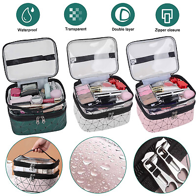 Professional Waterproof Cosmetic Case Storage Makeup Bag Handle Organizer Travel $11.48