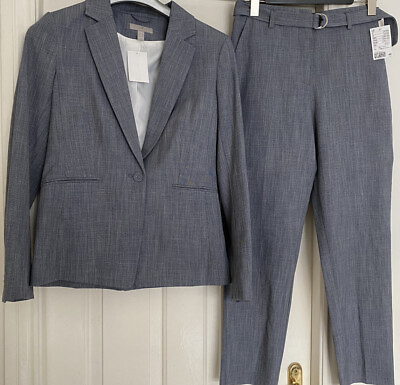 #ad Ladies Hamp;M Elegant Tailored Smart Trousers Blazer Suit Size 8 10