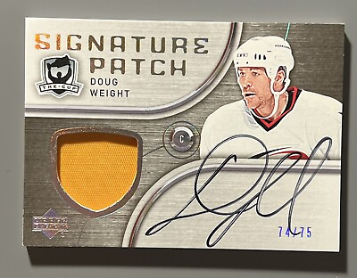 #ad Doug Weight 2005 06 UD The Cup Signature Patches Game Used Patch Autl 75