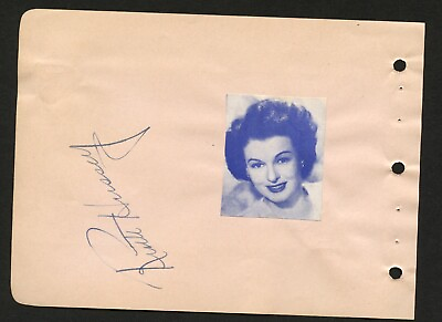 #ad Ruth Hussey d2005 signed autograph 4x6 Album Page Actress The Philadelphia Story