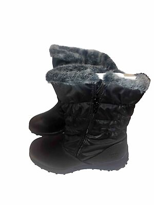#ad #ad Totes Snow Boots Women’s 9 M Henrique Black Winter Waterproof Faux Gray Fur