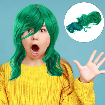 #ad Women Wig Green Wig Green Wig With Bangs 27. 5 Wig Green
