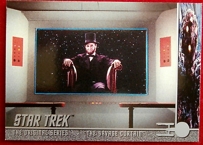 #ad STAR TREK TOS Card #235 THE SAVAGE CURTAIN PRESIDENT LINCOLN INDEED 1999