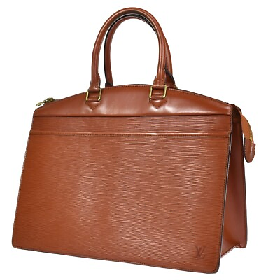 #ad LOUIS VUITTON LV Logo Riviera Hand Bag Epi Leather Brown France M48183 67EA047