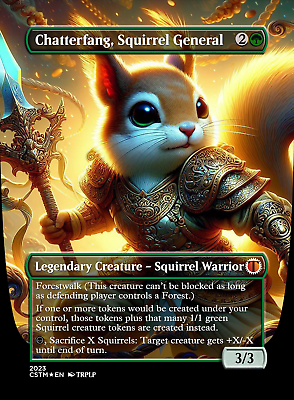 #ad Chatterfang Squirrel General High Quality Altered Art Custom Cards