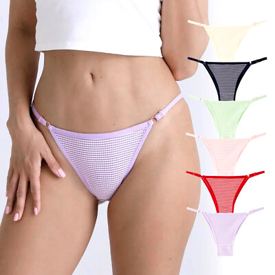 #ad Women Sexy Panties Briefs Underwear Lingerie Adjustable Knickers Thongs G String