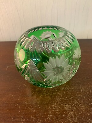 #ad Vase Ball Green Crystal Of Saint Louis ?