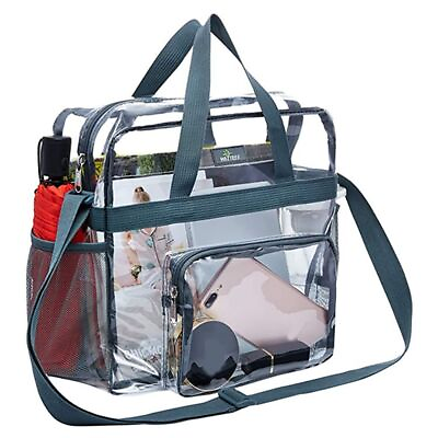 Large Capacity Transparent Clear Bag Handbag Shoulder Bag Travel Crossbody Bag $18.69