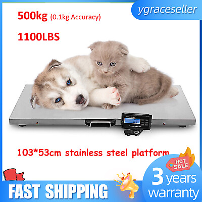 #ad Digital Scale Livestock Pet Dog Cat Animal Weight Scale Wall Mounted LCD Display