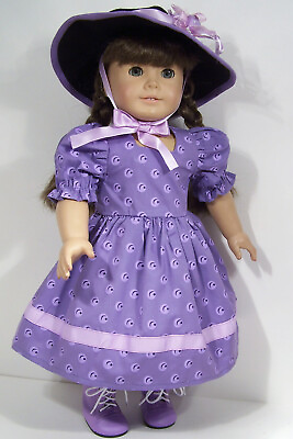 #ad Purple Sunday Best Addy Dress Hat Doll Clothes For 18 American Girl Debs*