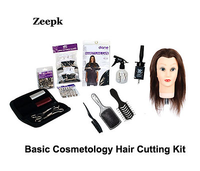 #ad ZEEPK BASIC STUDENT BEGINNER COSMETOLOGY SALON HAIR CUTTING KIT TOOLS USA