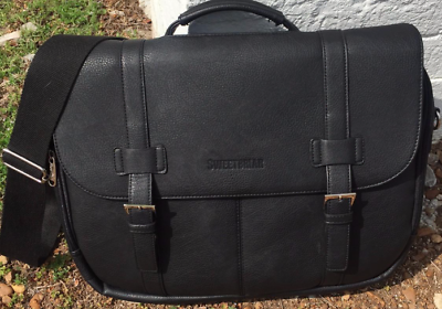 #ad Vegan Leather Laptop Briefcase Bag