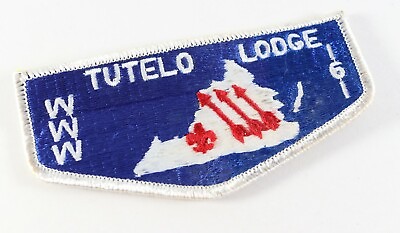 #ad Vintage Tutelo Lodge 161 OA Order Arrow WWW Boy Scouts America Flap Patch