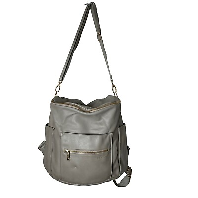 #ad Fawn Design Diaper Bag Back Pack Large Taupe Greenish Gray