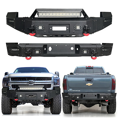 #ad Vijay Front amp; Rear Bumper with LED light for 2007 2010 Chevy Silverado 2500 3500