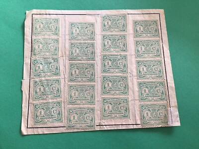 #ad Netherland 1918 Savings stamps stuck on both sides of page A10894