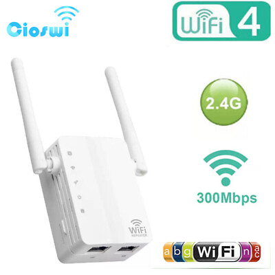 #ad WiFi Range Extender Internet Booster Network Router Wireless Signal Repeater