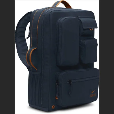 #ad #ad Nike Men#x27;s Utility Elite Training Backpack 32L CK2656 454 Blue Orange Rare