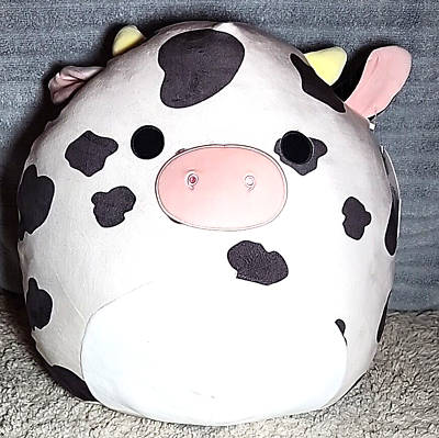 #ad Squishmallow Colin Spotted Cow 16quot; Collectable Stuffed Plush Large NWT C16