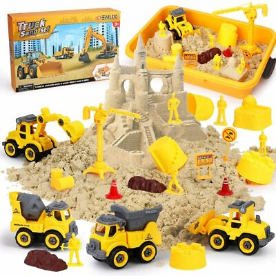 #ad 2lb Magical Sensory Sand Toys Sand Truck Mold Construction Vehicles Beach Toys