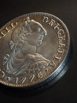 #ad Great Tone Color Cover Hispanic Suovenir coin H8R.Carols III 1776 65%Silver
