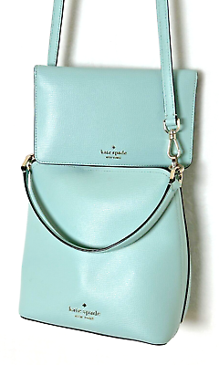 #ad #ad Kate Spade Darcy Small Bucket Crossbody Bag amp; Darcy Clutch Wallet Blue Leather