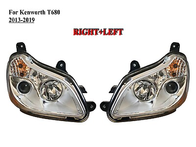 #ad Right and Left Side Halogen Head lamp Headlight For Kenworth T680 2013 2018