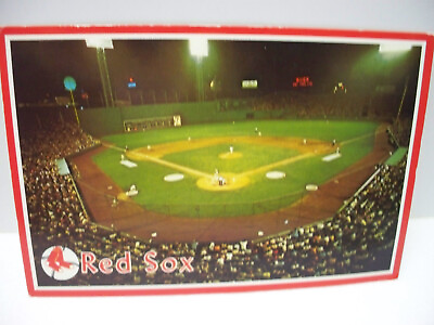 #ad Vintage Postcard Red Sox Night Game Fenway Park Boston Massachusetts Unposted